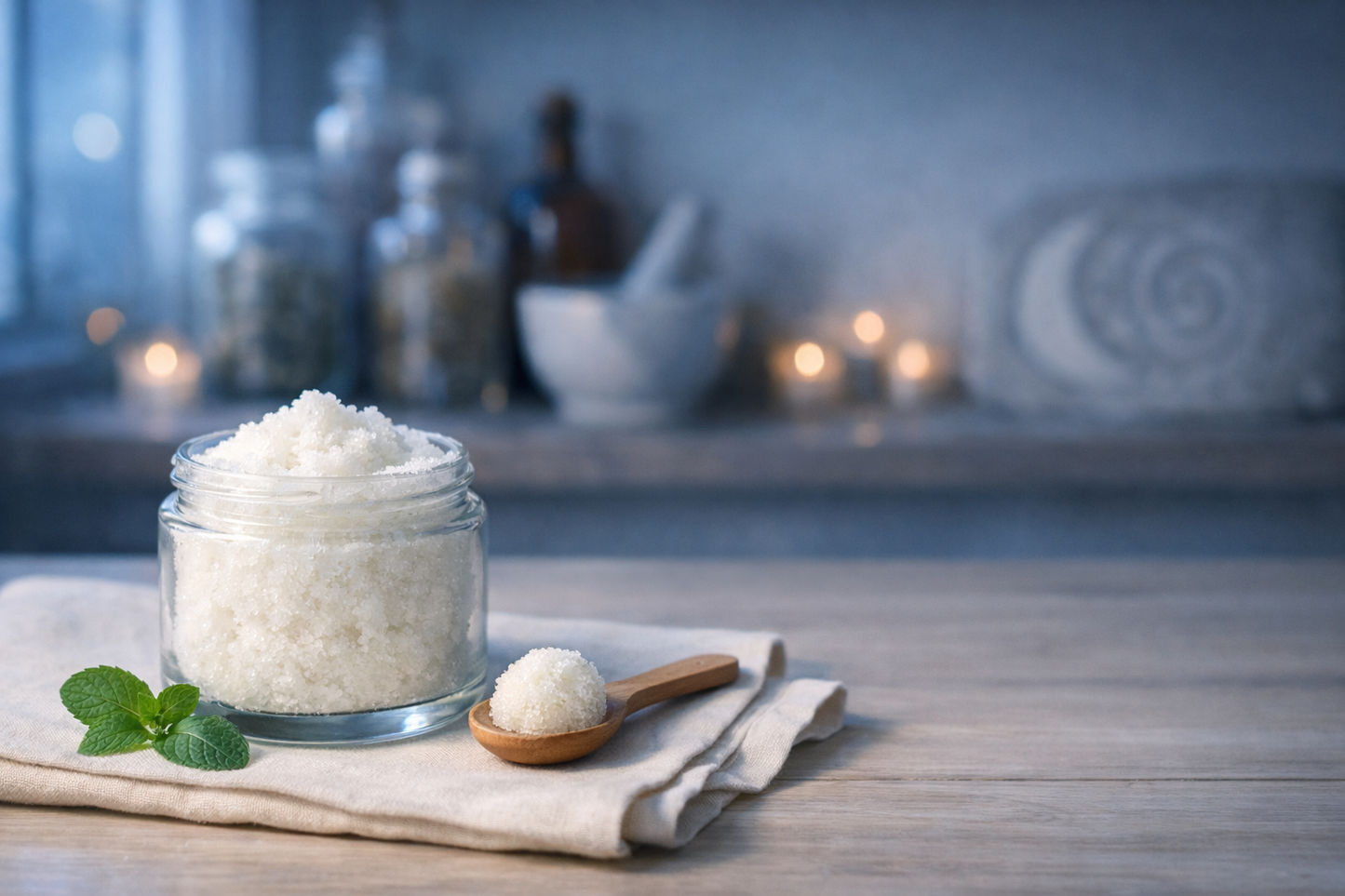 Peppermint Sugar Scrub – Cooling Exfoliating Body Polish (8 oz)